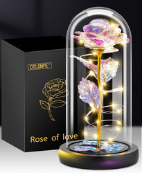 Otlonpe Rose Flower Gifts for Women,Mothers Day Flowers Gifts for Mom Wife from Daughter Son Husband,Birthday Gifts for Women Best Friend Her Girlfriend,Glass Rose Grandma Mom Gifts for Mothers Day